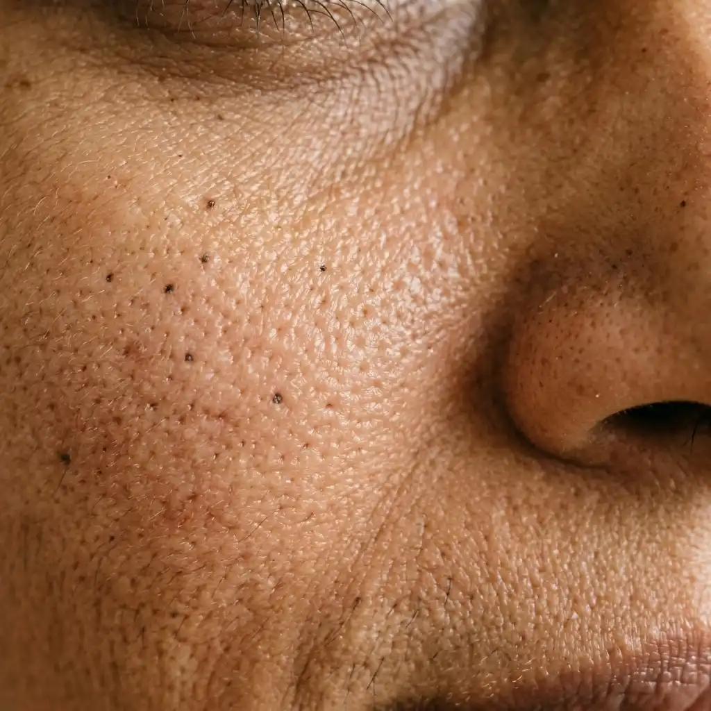 open pores with blackheads